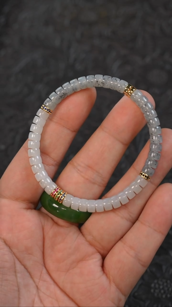 未镶嵌手链和田玉 多样性发一件THTY6848