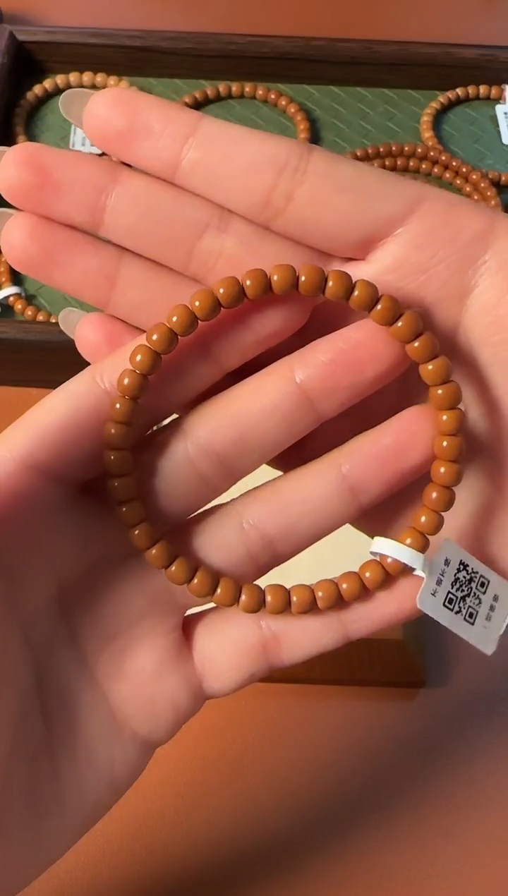 手串橄榄核【168】6mm老挝核尖老型单圈