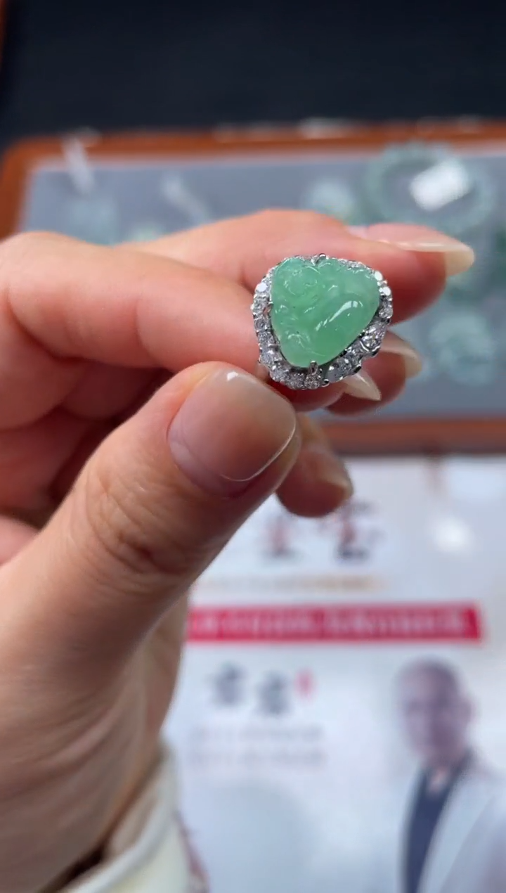 【闪购商品】定制翡翠银S925镶嵌03-10HDJT0143915