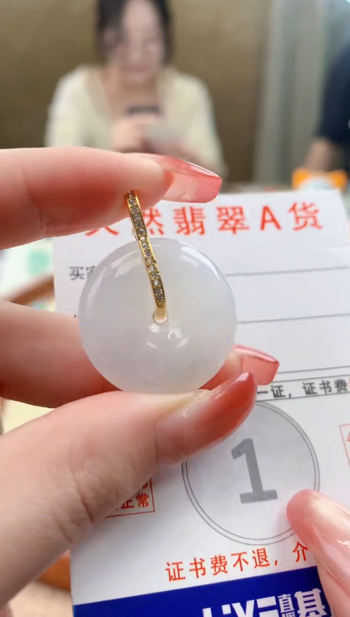 颈饰未镶嵌翡翠天然A货翡翠挂件