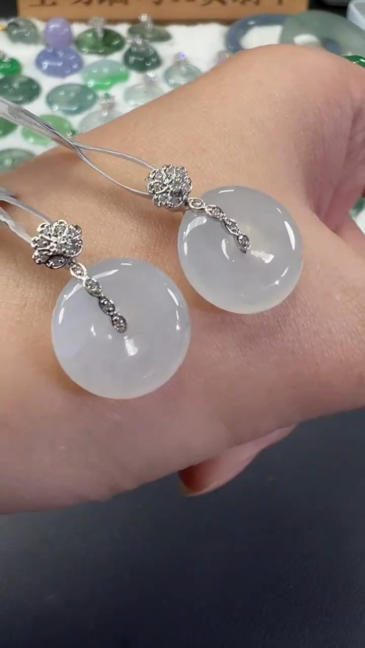 吊坠(不含链)18K金镶嵌翡翠A14|（多样性发其一）980