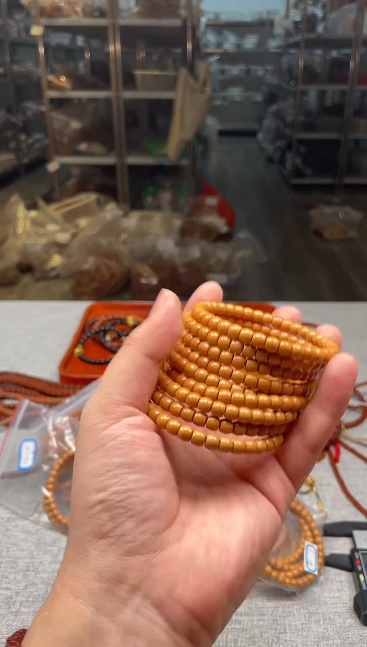 【闪购商品】橄榄核手串闪11核尖手工单圈5.9mm