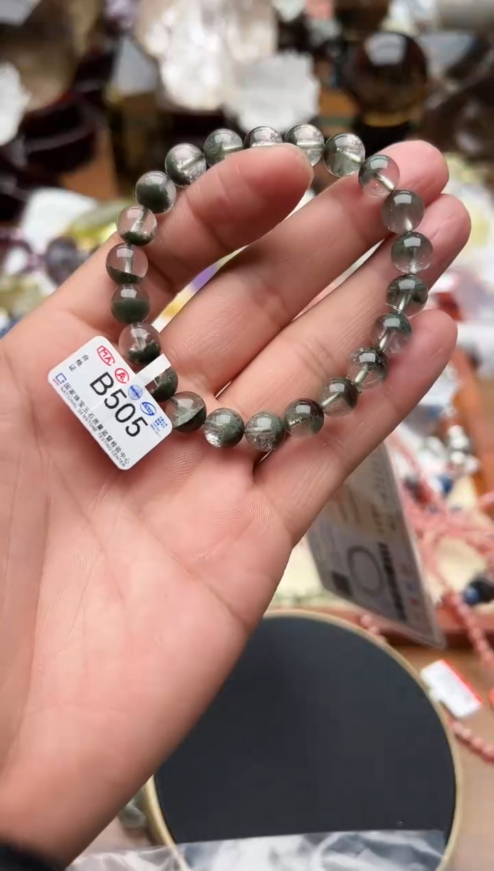 【闪购商品】水晶手链未镶嵌b505 绿幽灵卡9+
