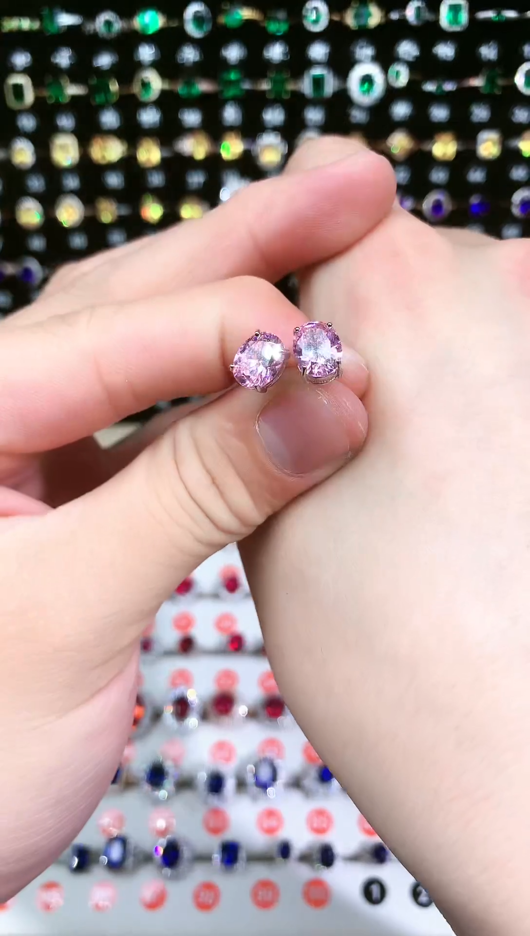 【闪购商品】蓝宝石耳钉银S925镶嵌111111