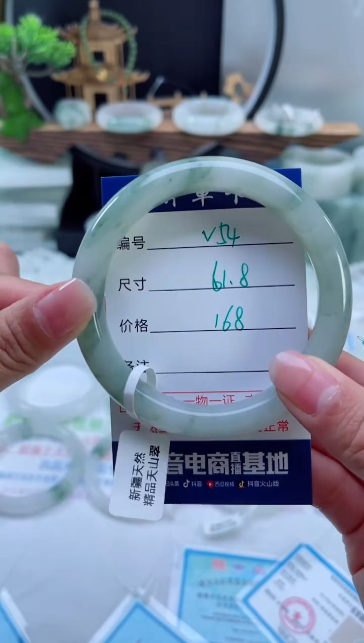 未镶嵌手镯石英质玉（天山翠）54