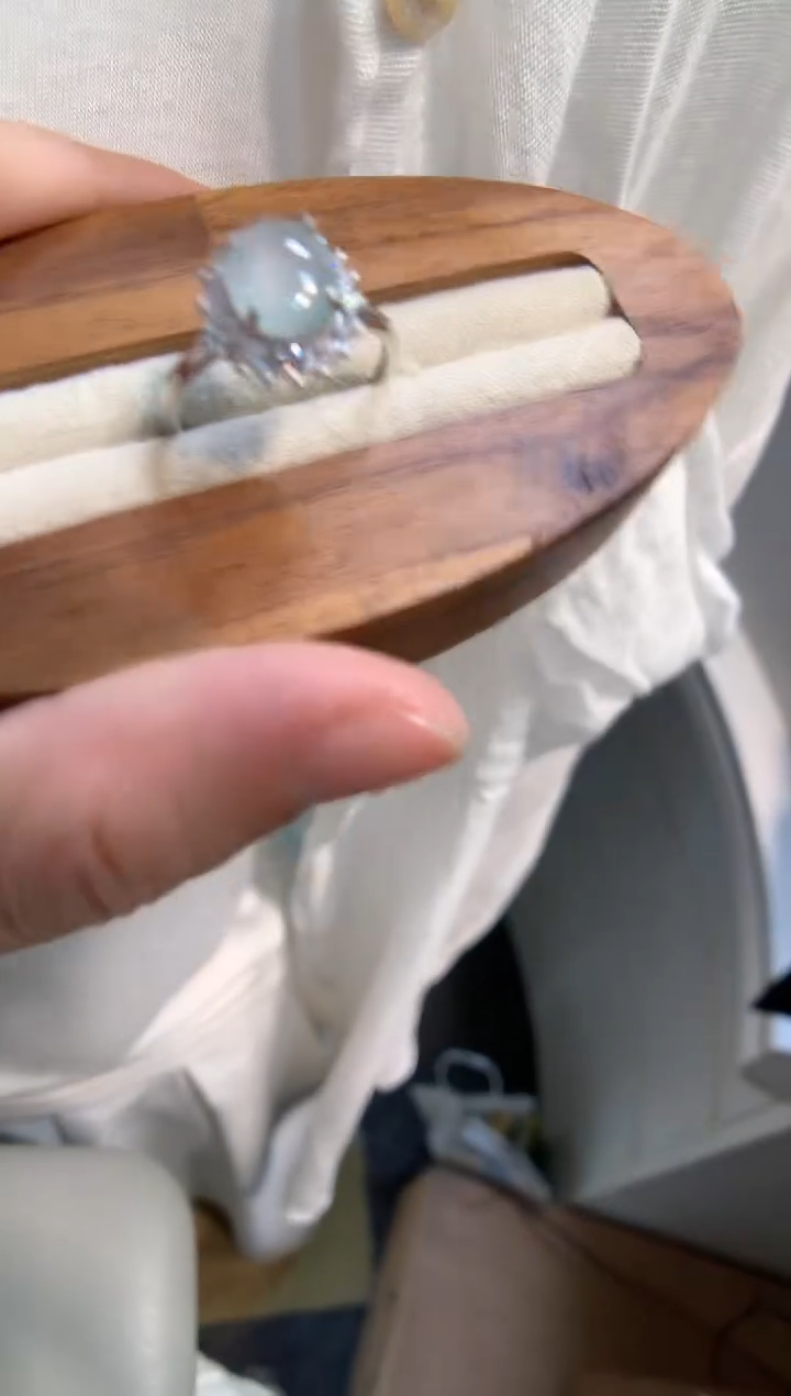 银S925镶嵌戒指翡翠戒指