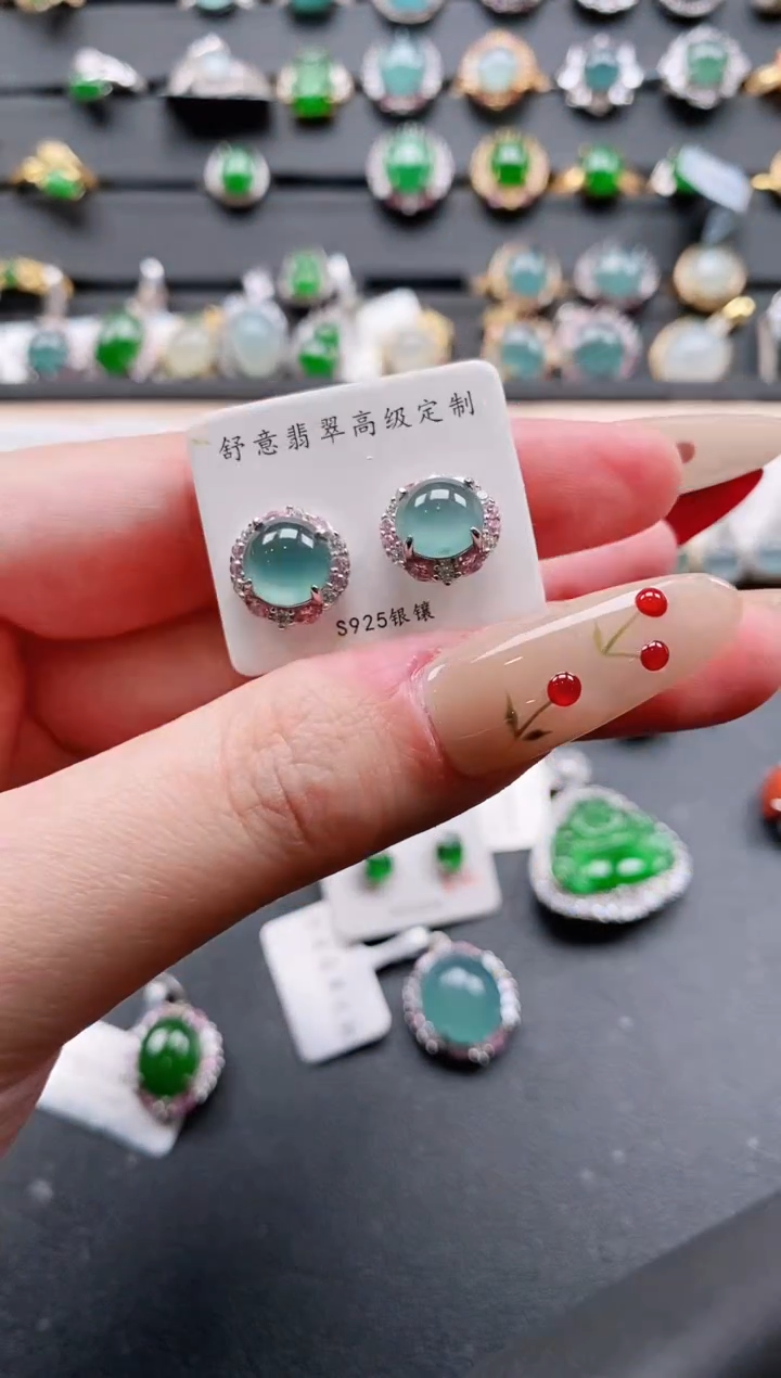 【闪购商品】翡翠戒指银S925镶嵌11111111