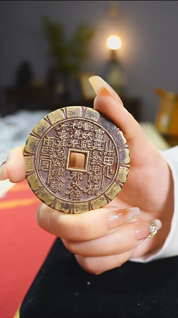 【闪购商品】铜元宝纹方孔山花5.3cm/2295