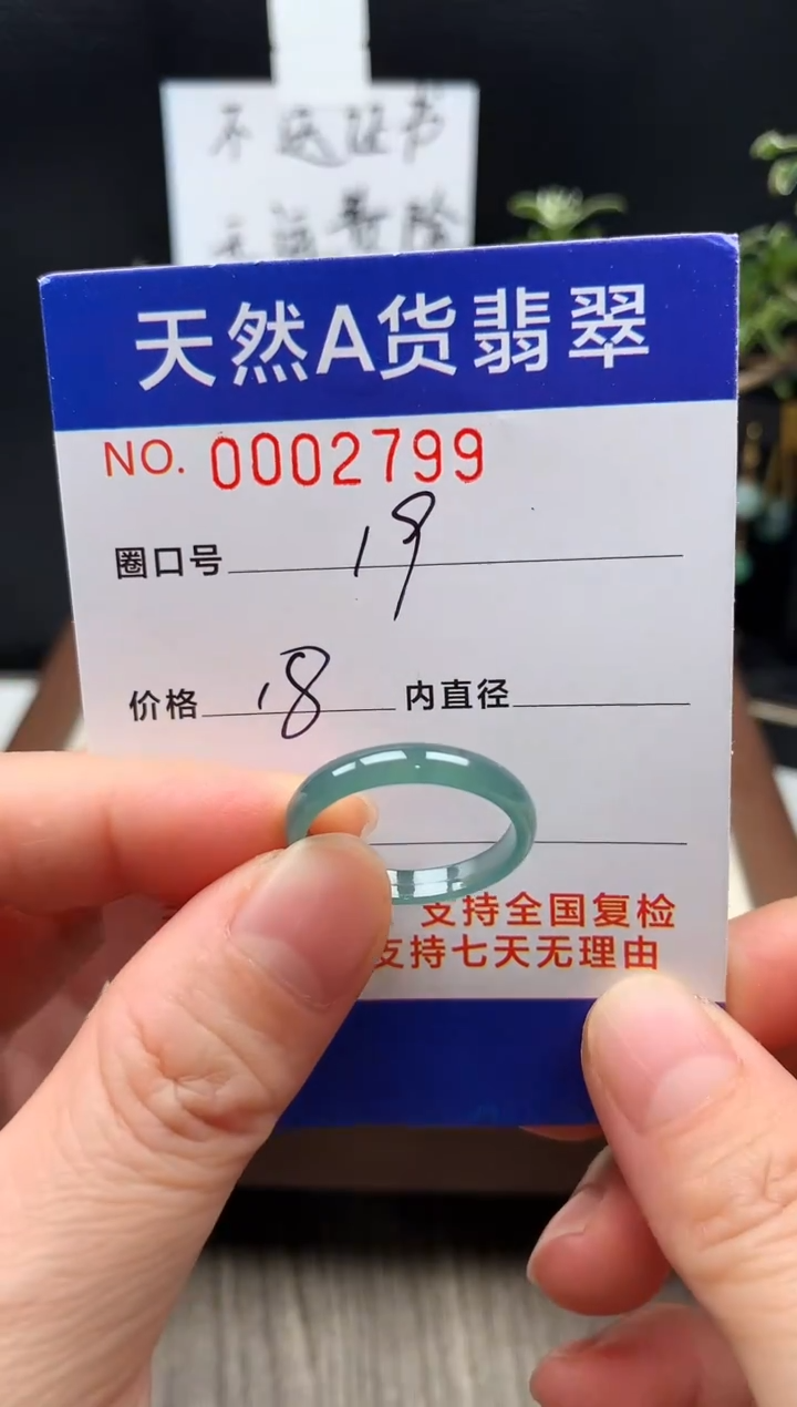 未镶嵌戒指翡翠19#