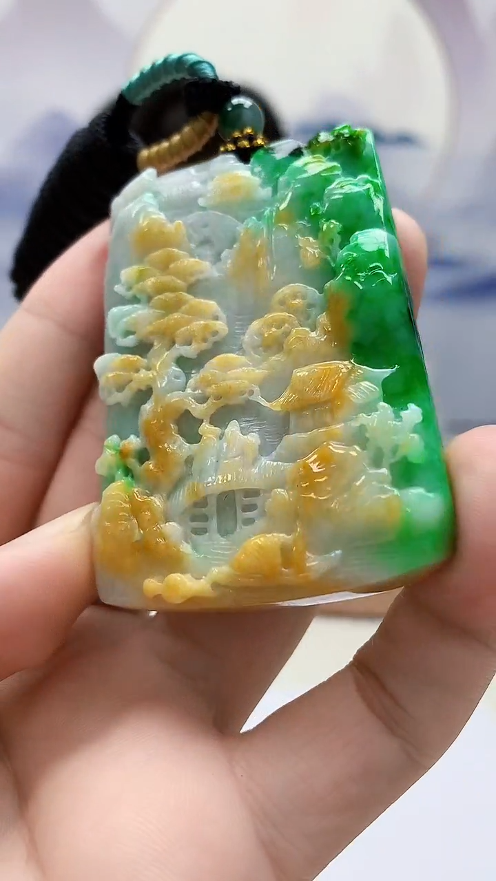 定制翡翠未镶嵌4917bb-毛货挂件61