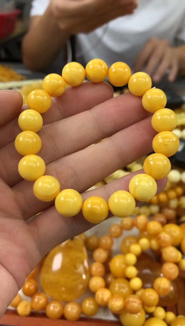 未镶嵌蜜蜡裸石手串