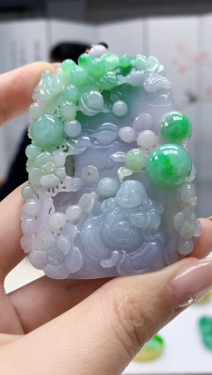 【闪购商品】定制翡翠未镶嵌4969jw-毛货挂件