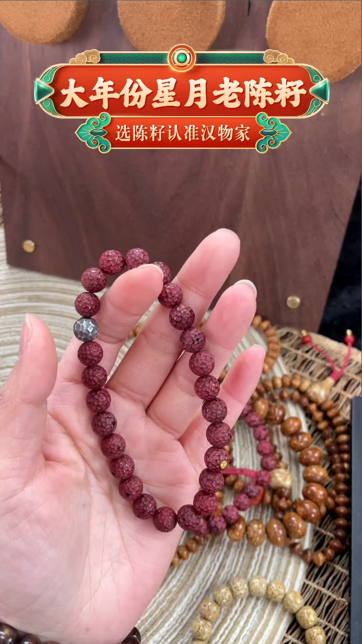 【闪购商品】星月菩提手串朱砂供龙鳞无相9手串