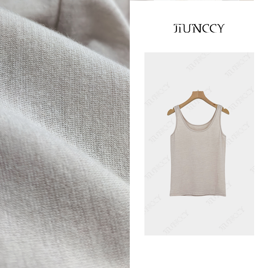JIUNCCY【贴心】精纺羊毛简约休闲百搭舒适工字打底背心 24BX030