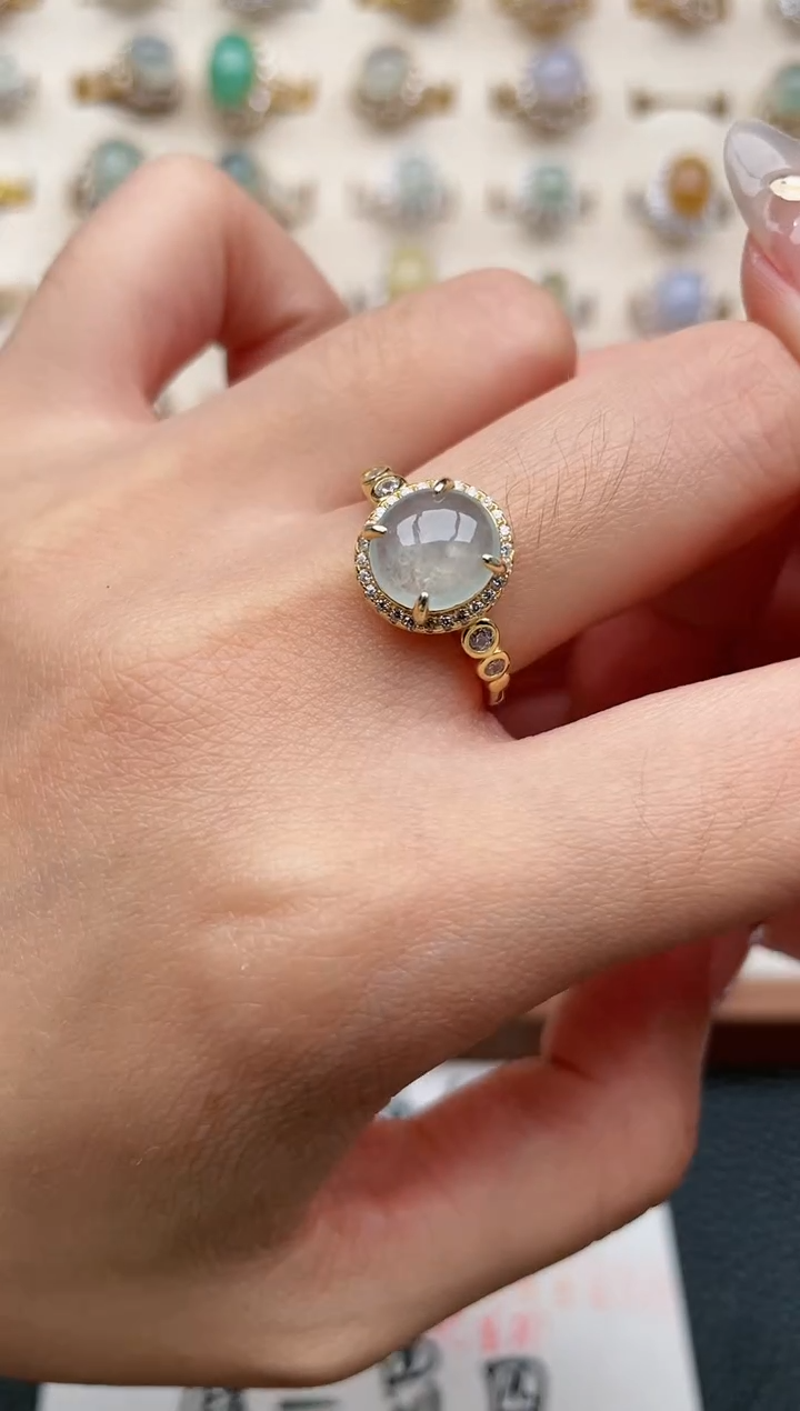 【闪购商品】翡翠戒指银S925镶嵌1111