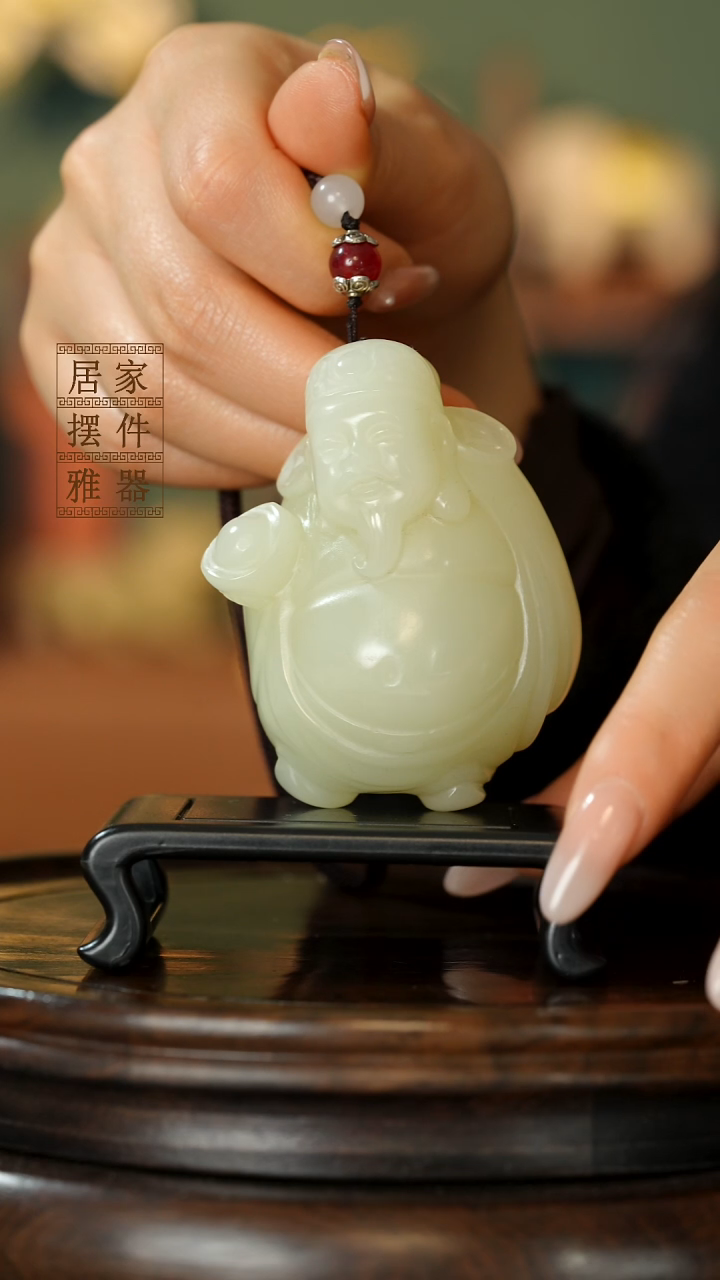 玉《富运亨通财神到》摆件