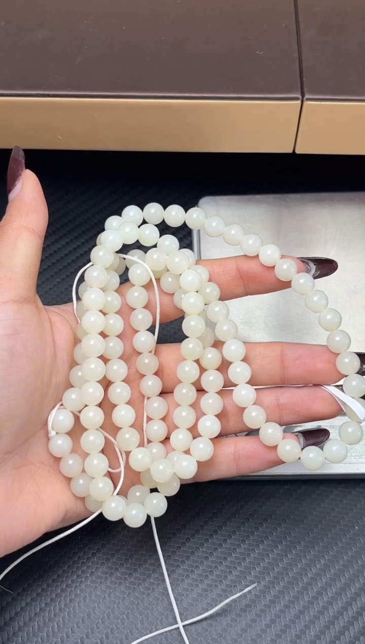 项链未镶嵌和田玉若羌微色差长链卡8