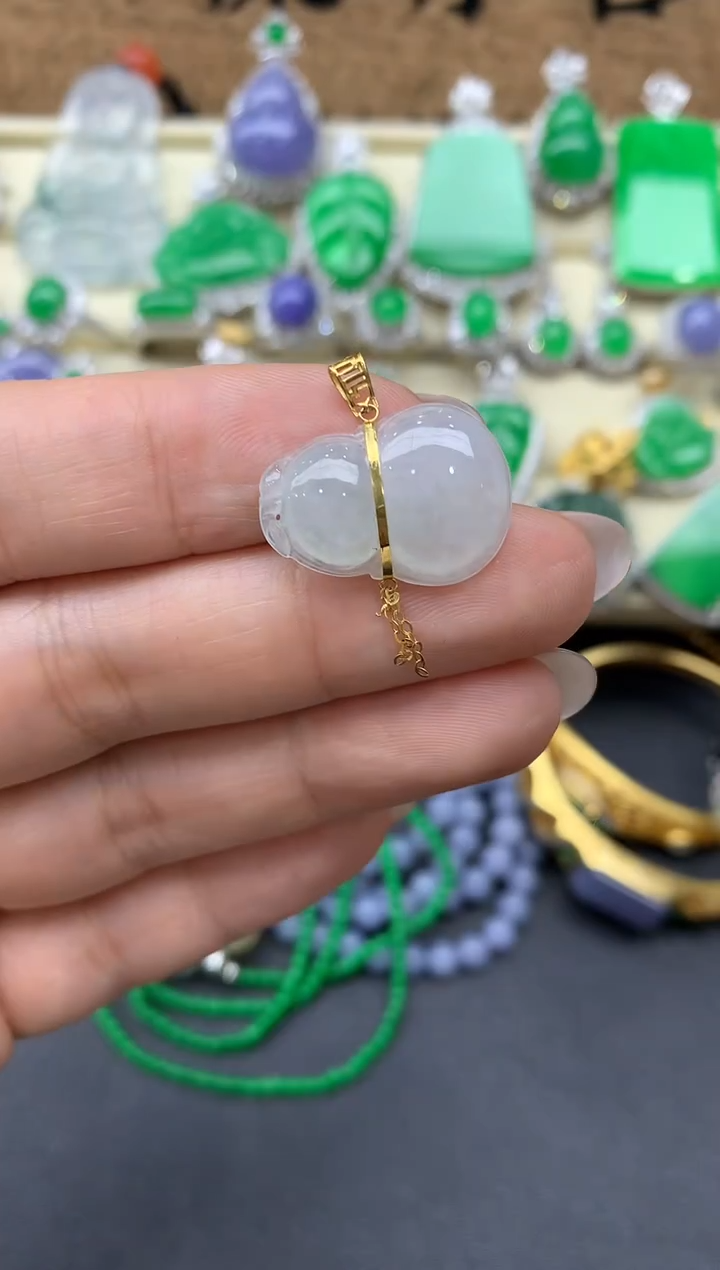 【闪购商品】翡翠颈饰18K金镶嵌48-中国好珍宝