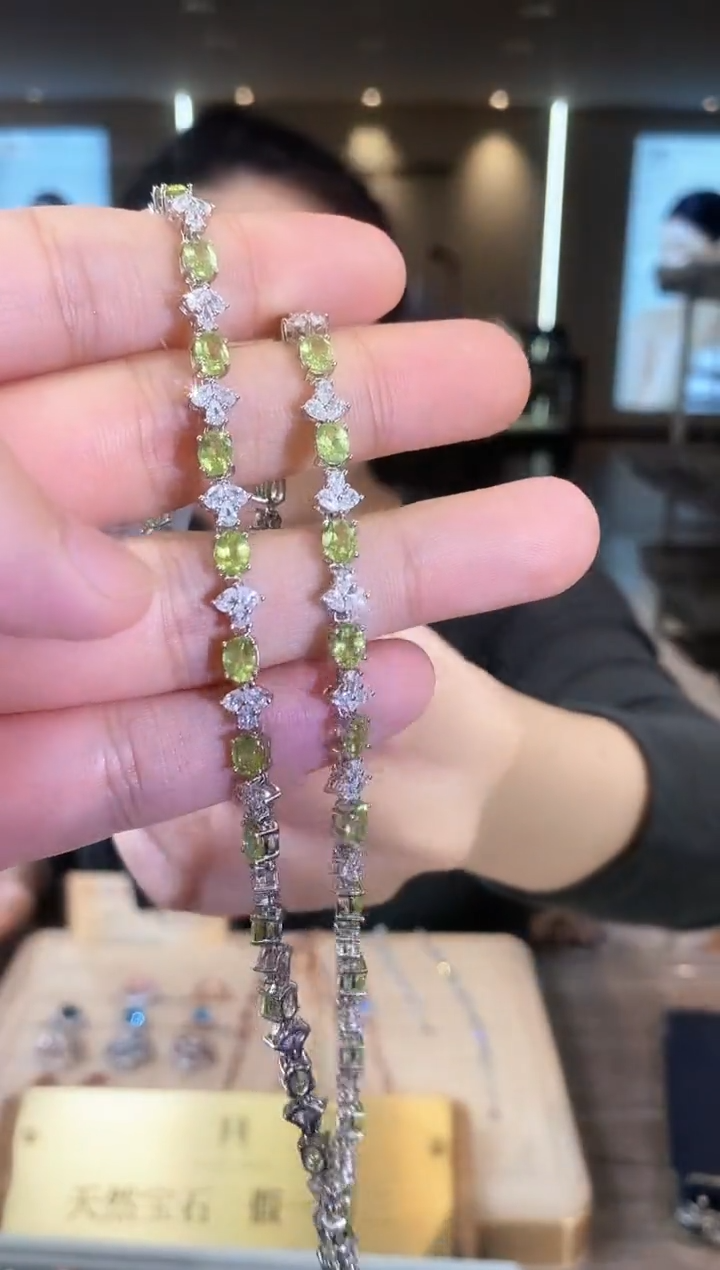 【闪购商品】橄榄石项链银S925镶嵌04