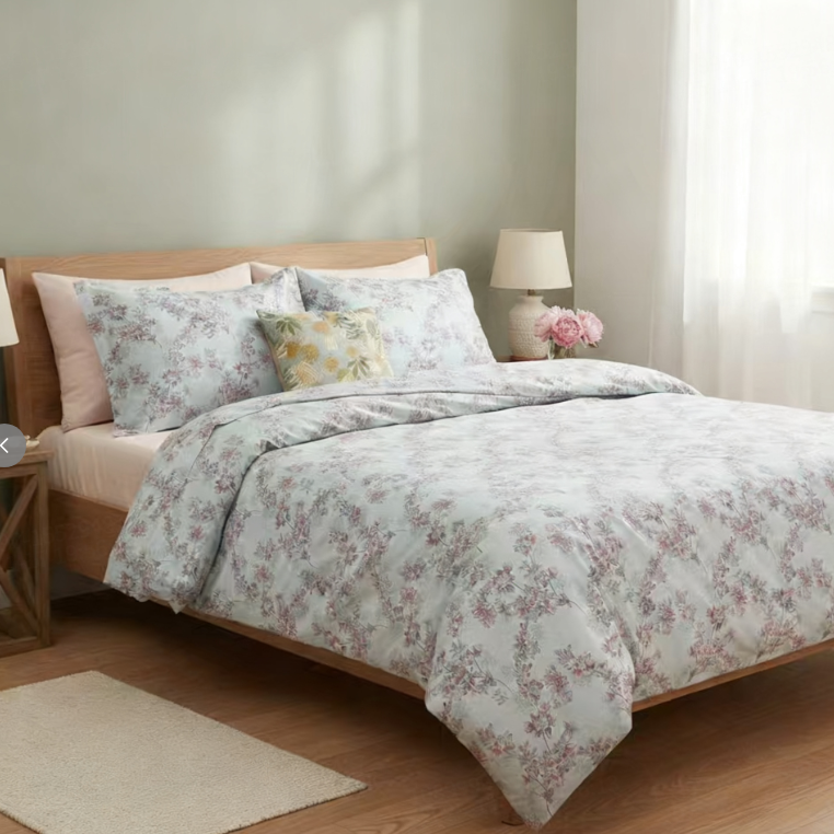 复古提花亲肤双层纱四件套--纤芷