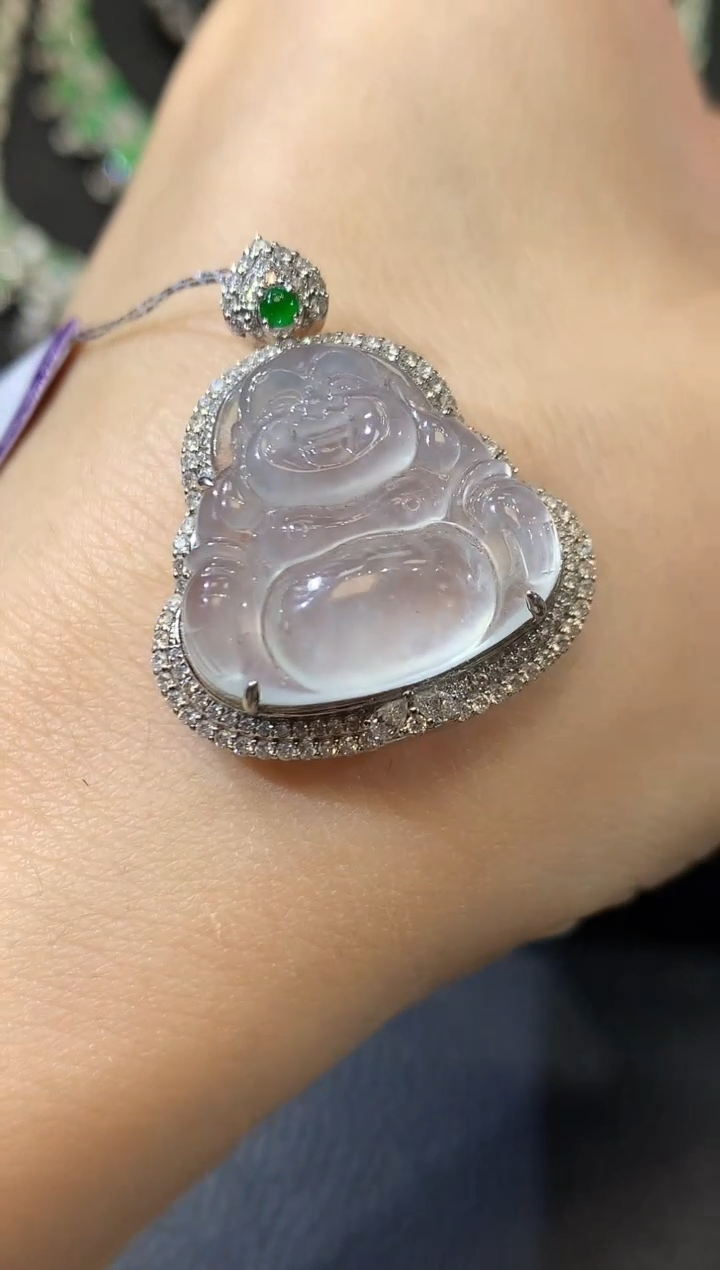 【闪购商品】翡翠吊坠(不含链)18K金镶嵌D39