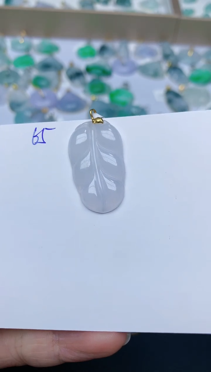 【闪购商品】翡翠颈饰18K金镶嵌天然翡翠A货    