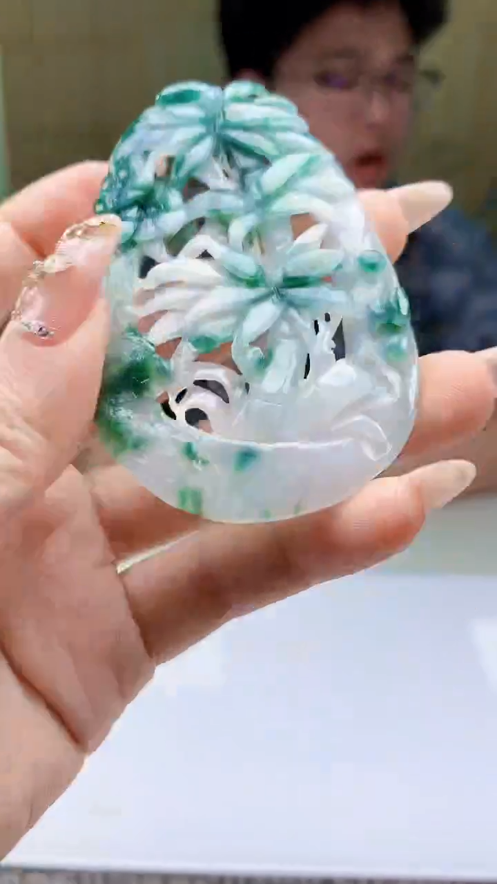 【闪购商品】定制翡翠未镶嵌4688ty-毛货挂件275