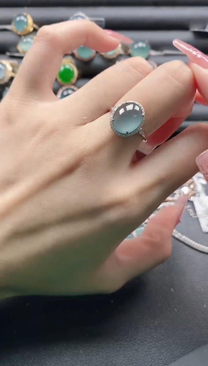 【闪购商品】翡翠戒指银S925镶嵌11111