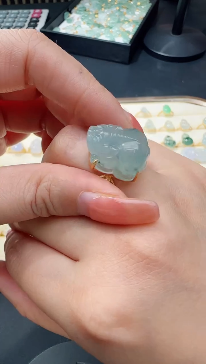 【闪购商品】翡翠颈饰18K金镶嵌TZG0115076