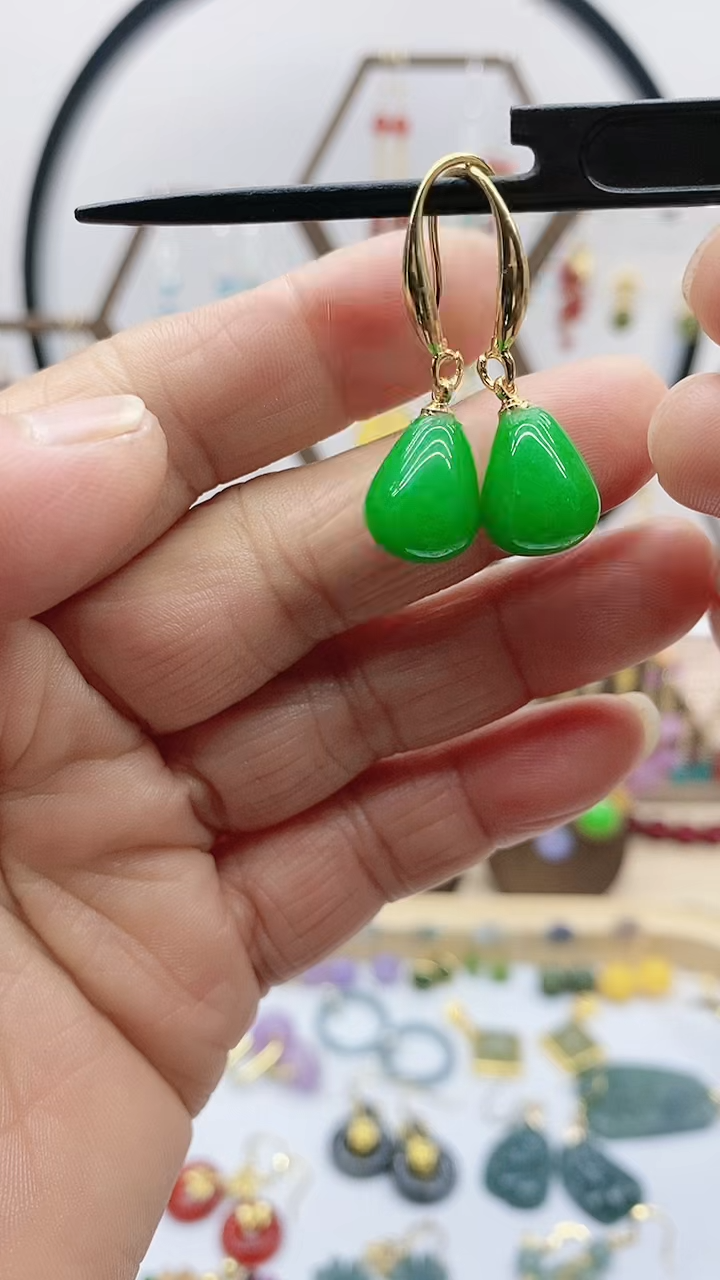 未镶嵌翡翠耳饰963