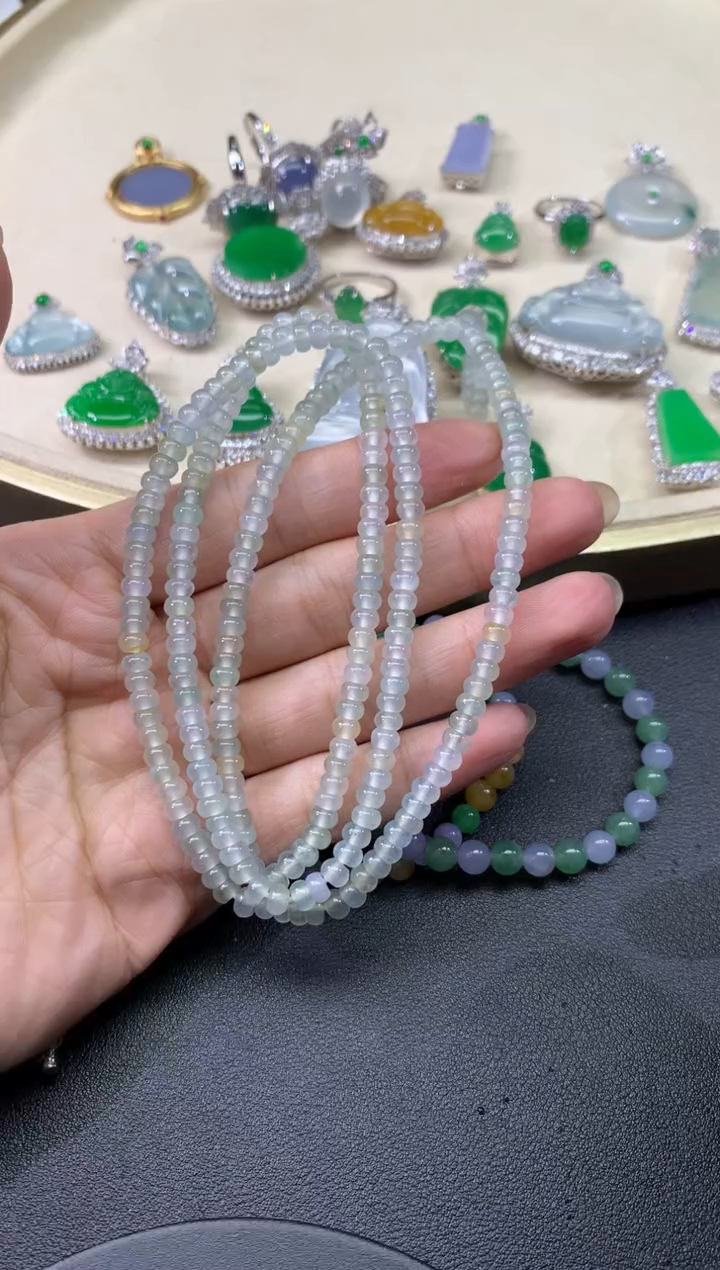 【闪购商品】翡翠套链未镶嵌115天然A货翡翠
