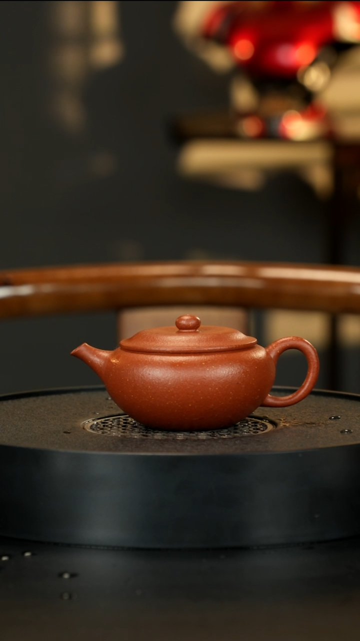 【闪购商品】紫砂茶壶精挑24目满砂红降坡钵体