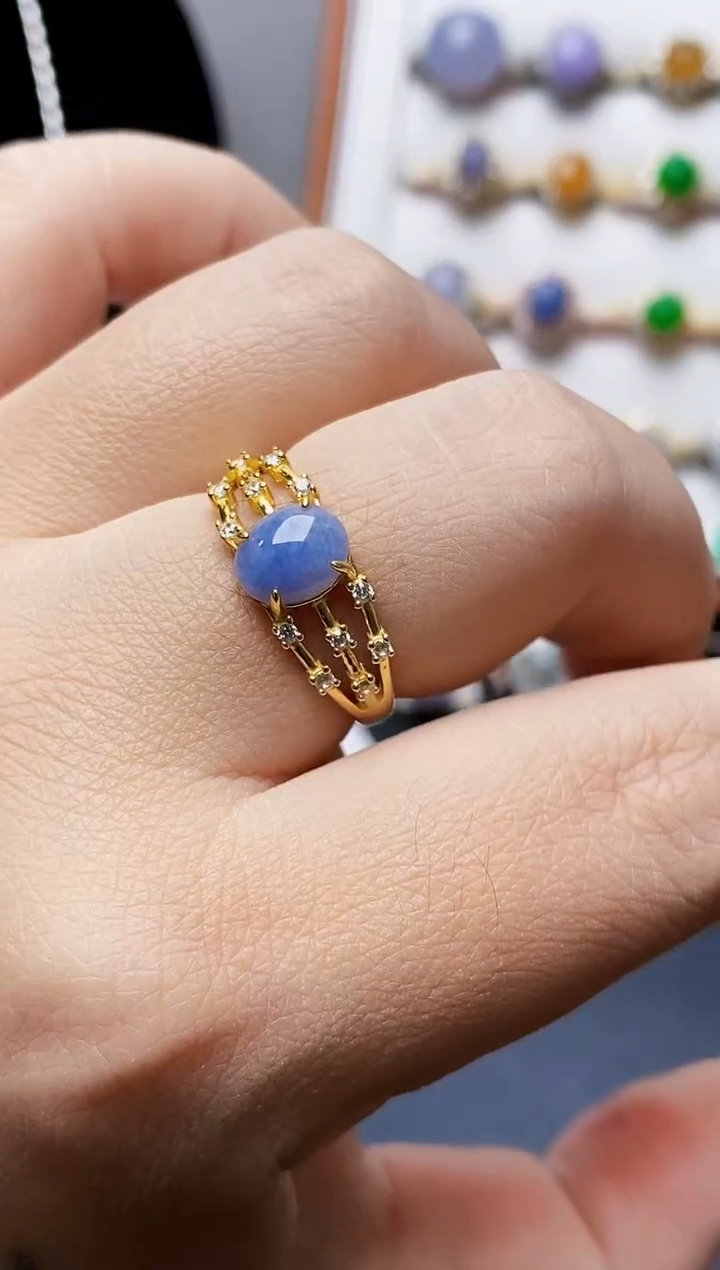 银S925镶嵌戒指翡翠2133