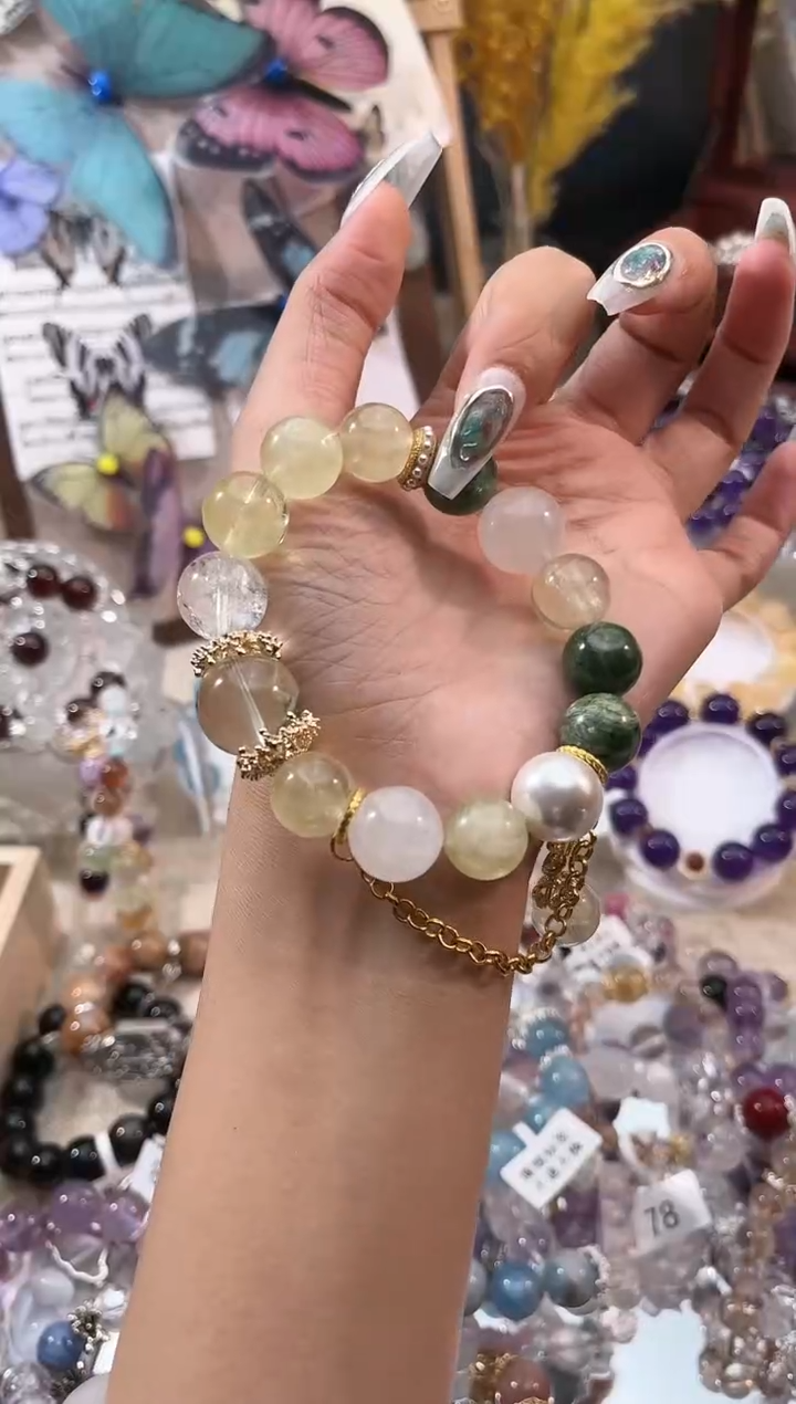 【闪购商品】水晶手链未镶嵌多样性发货颜色微差发其一 