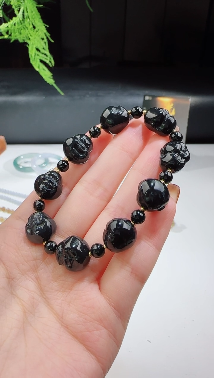 未镶嵌手链翡翠【鑫鑫】金珠小于0.5