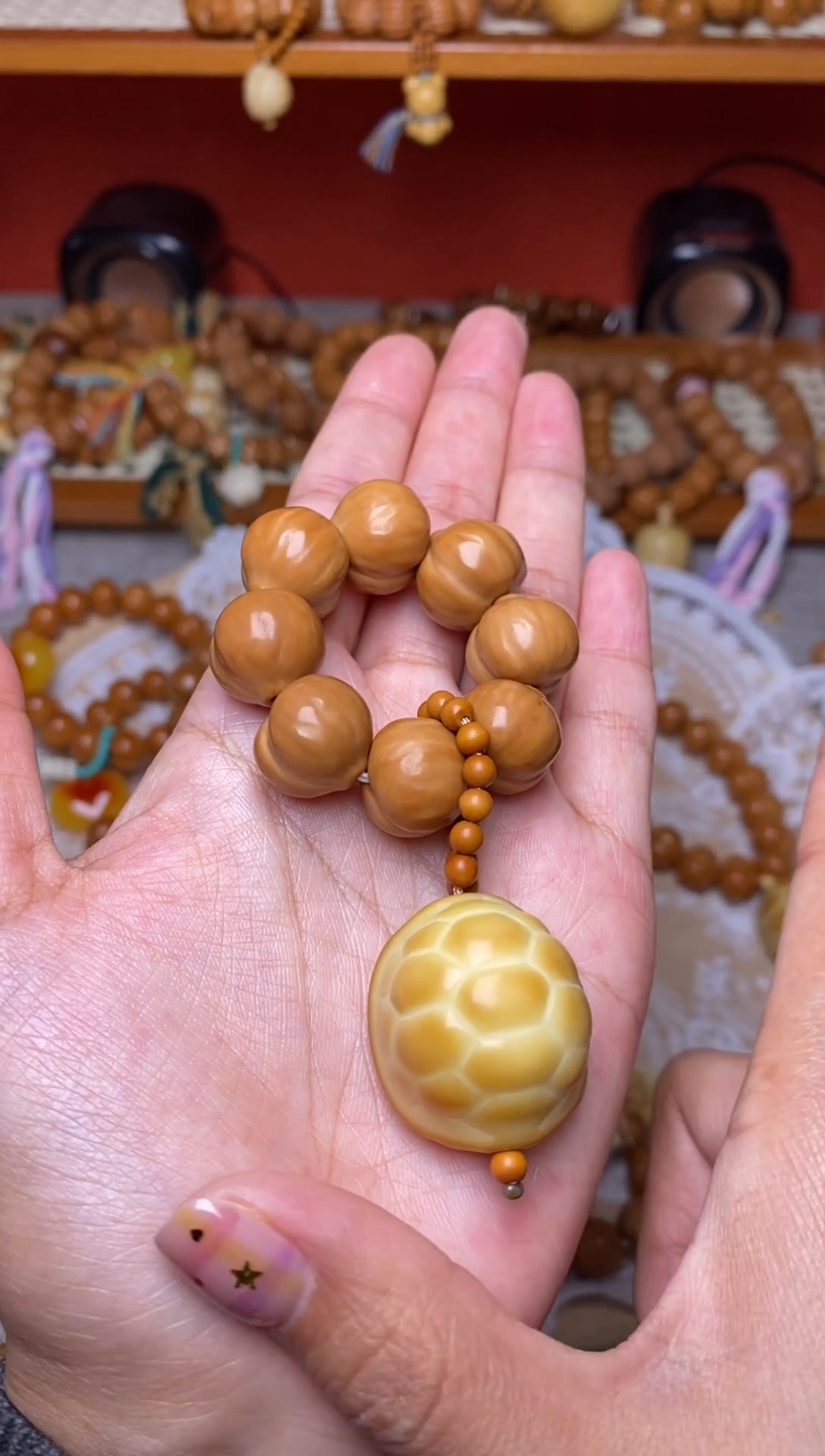 把件猴头核桃全品无暇屁桃➕大富甲手捻