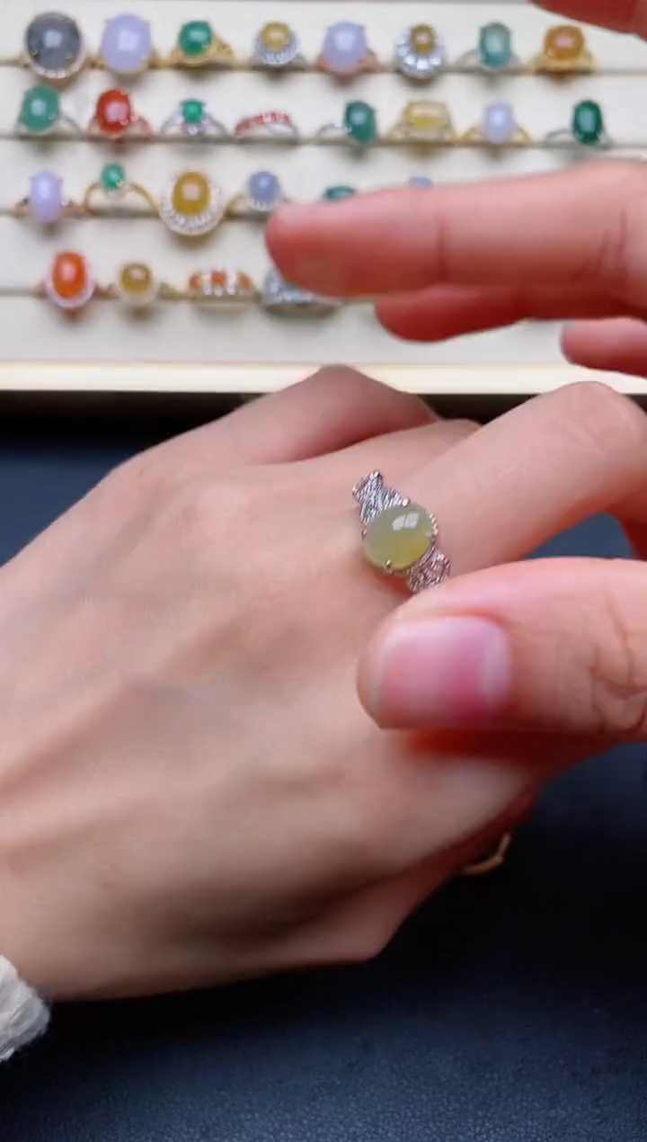 【闪购商品】翡翠戒指银S925镶嵌............