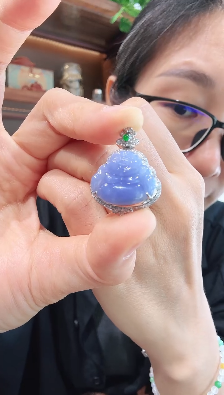 颈饰18K金镶嵌翡翠00008800