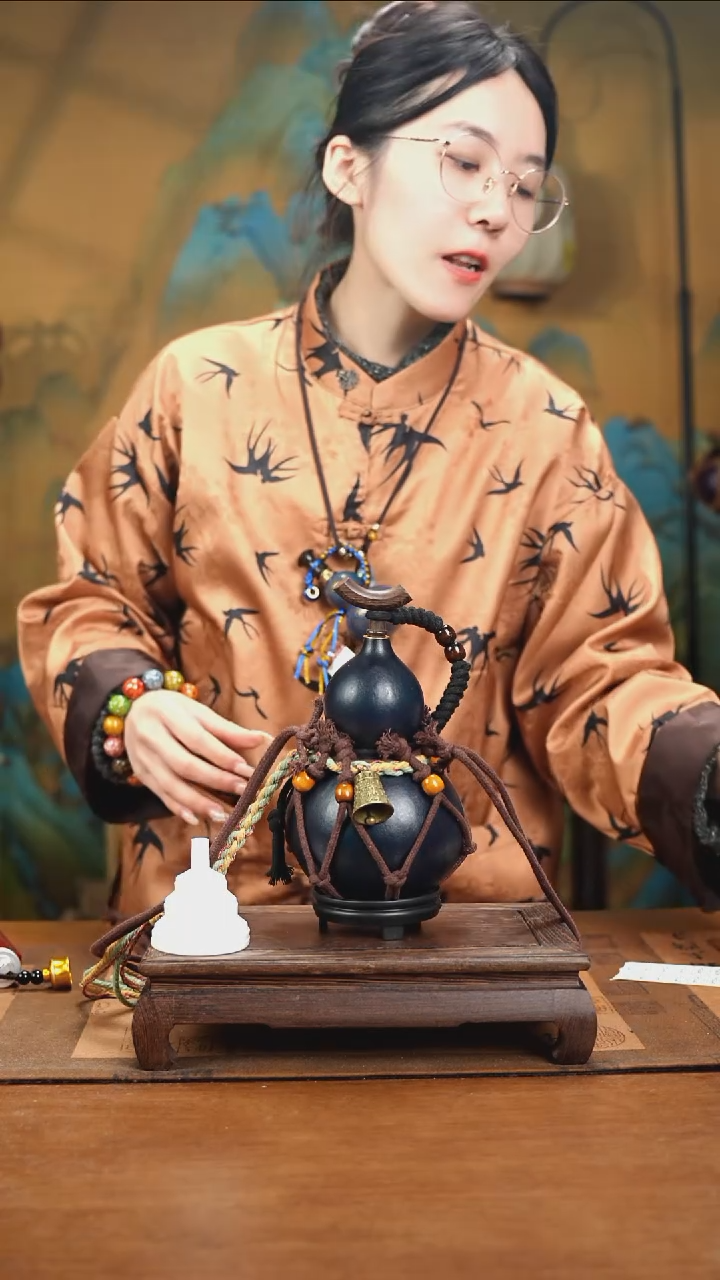 YG018网兜款大漆酒葫芦（现货现发）