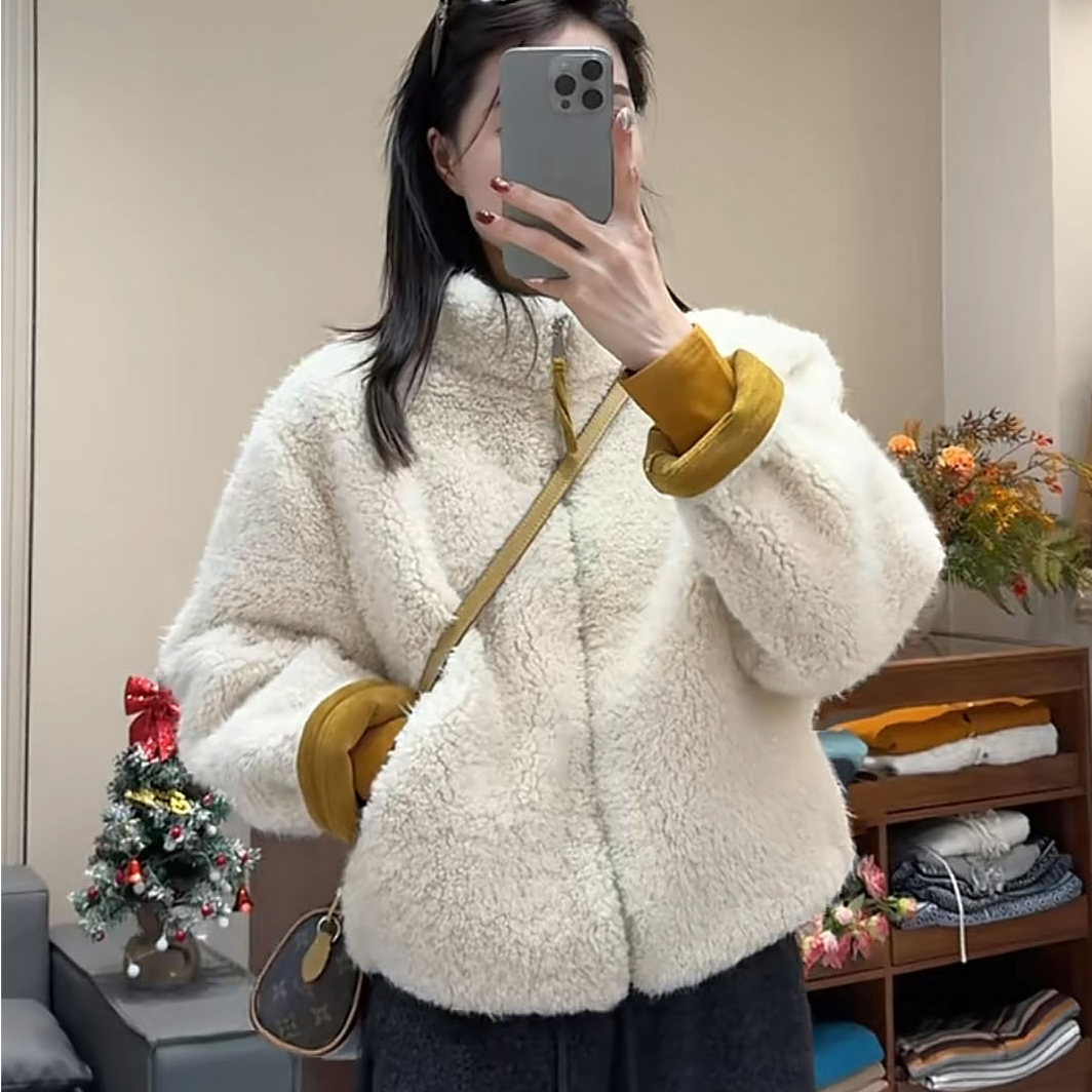 冬季保暖女立领厚款长袖短外套休闲女士开衫宽松女装时尚百搭