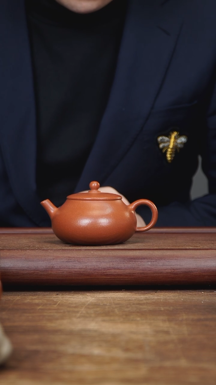 【闪购商品】紫砂茶壶180ml 璞玉 红降坡