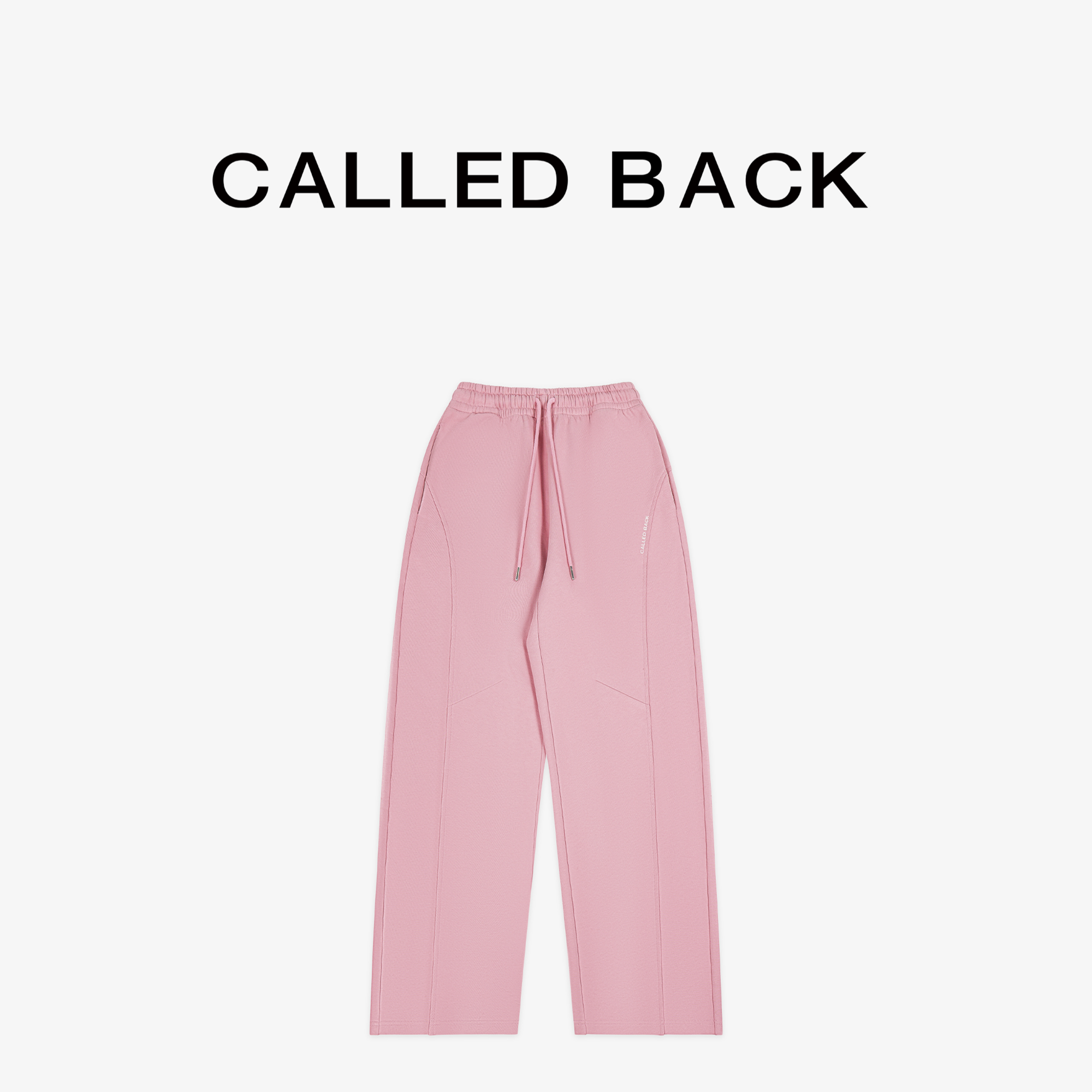 CALLED BACK秋季新款百搭抽绳粉色长裤女时尚休闲阔腿裤