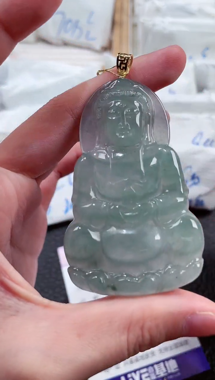 【闪购商品】翡翠颈饰18K金镶嵌00007076