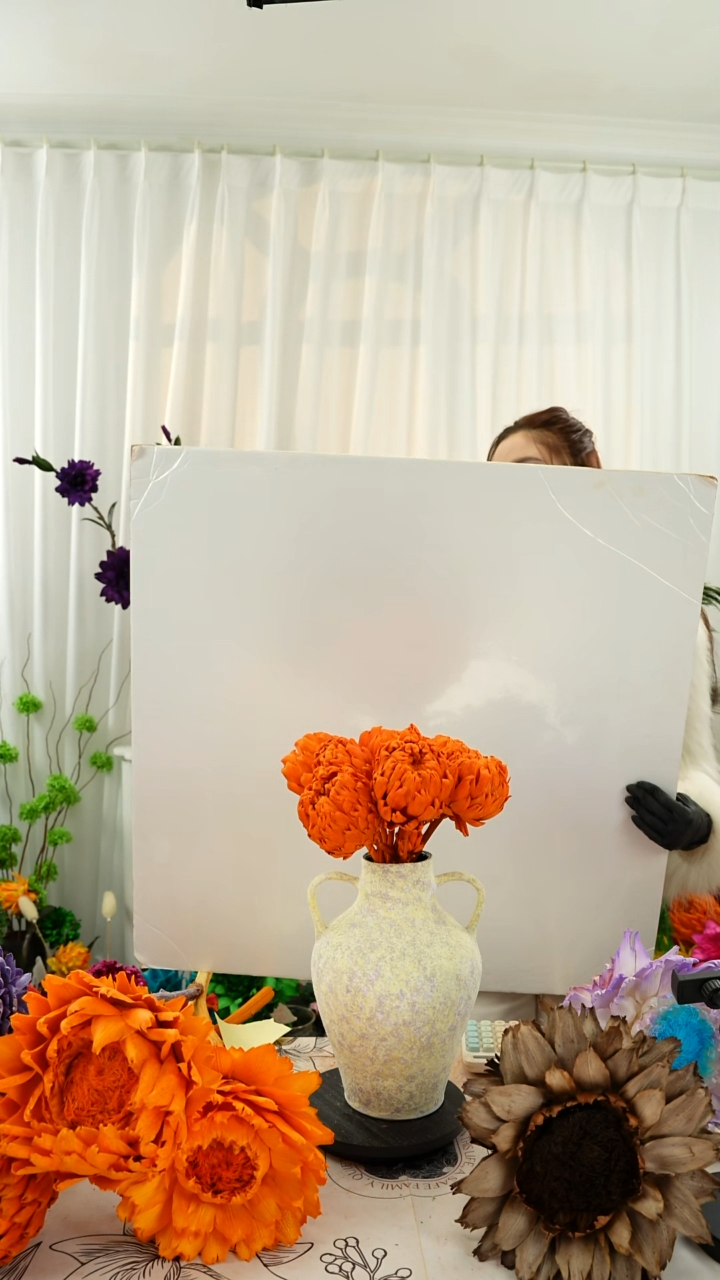 永生洋蓟 霸王花 10个头【焦糖色】A24