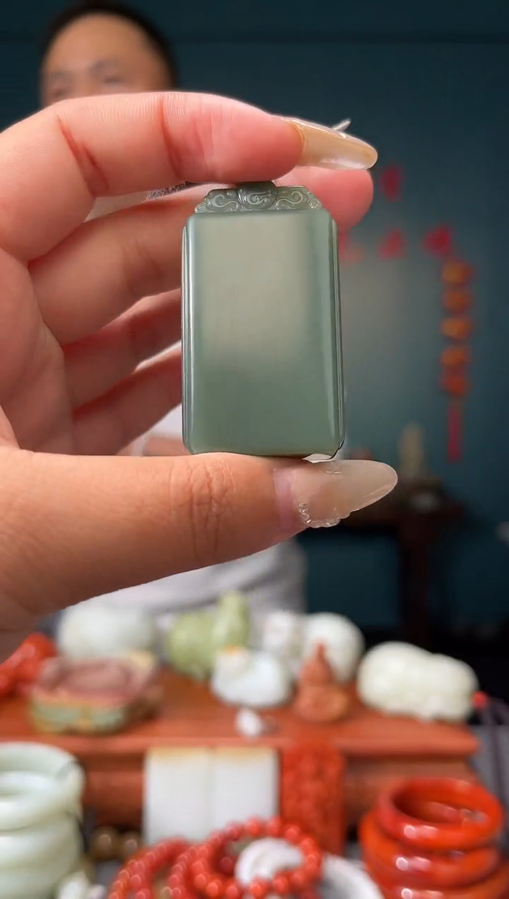 【闪购商品】和田玉颈饰未镶嵌无事牌1