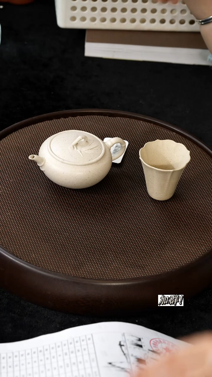 茶壶紫砂TY8210240定窑白竹节扁韵140c