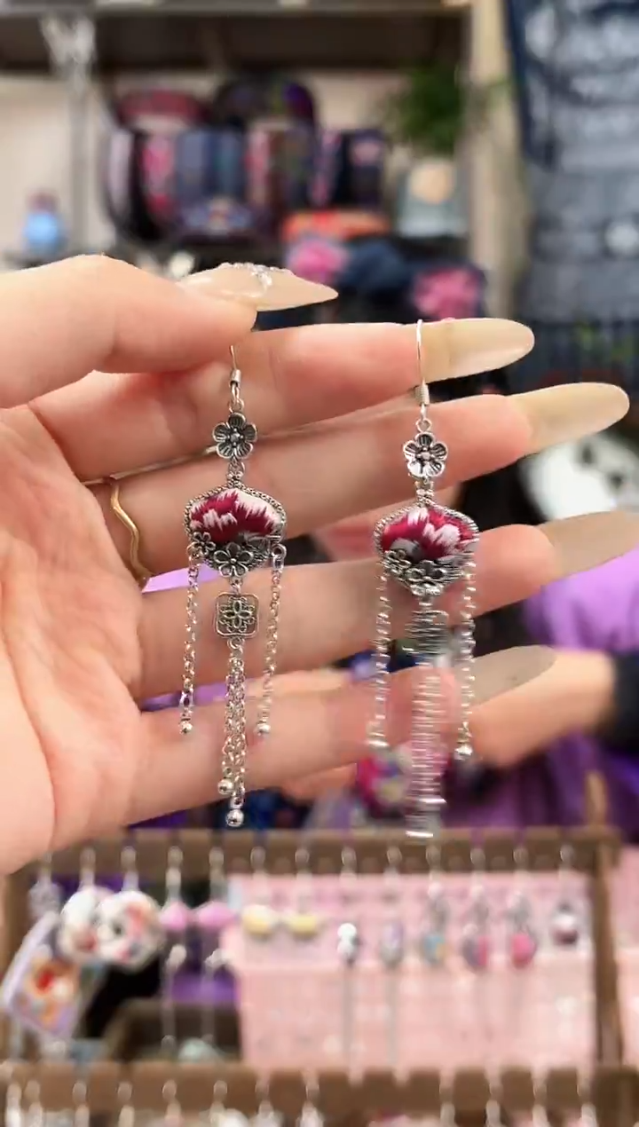 织绣民族风非遗老绣苗银饰品863