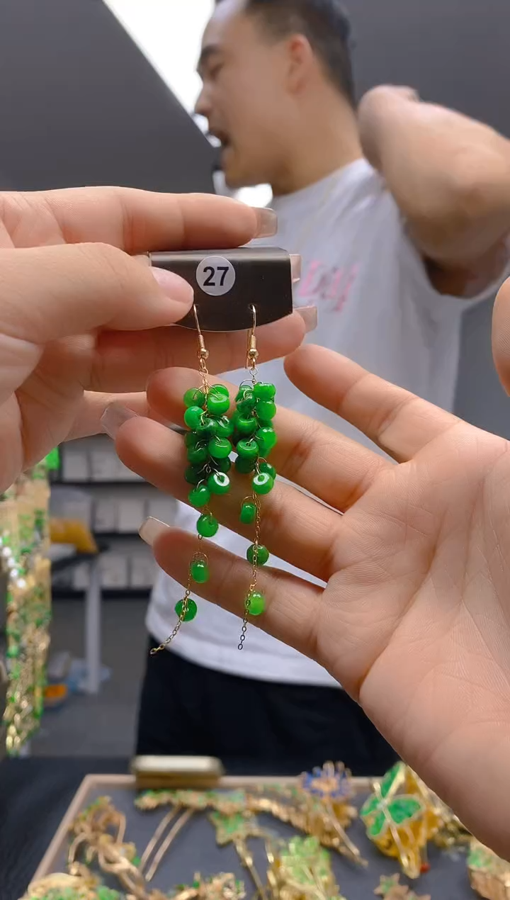 【闪购商品】翡翠耳饰合金199翡翠耳钩