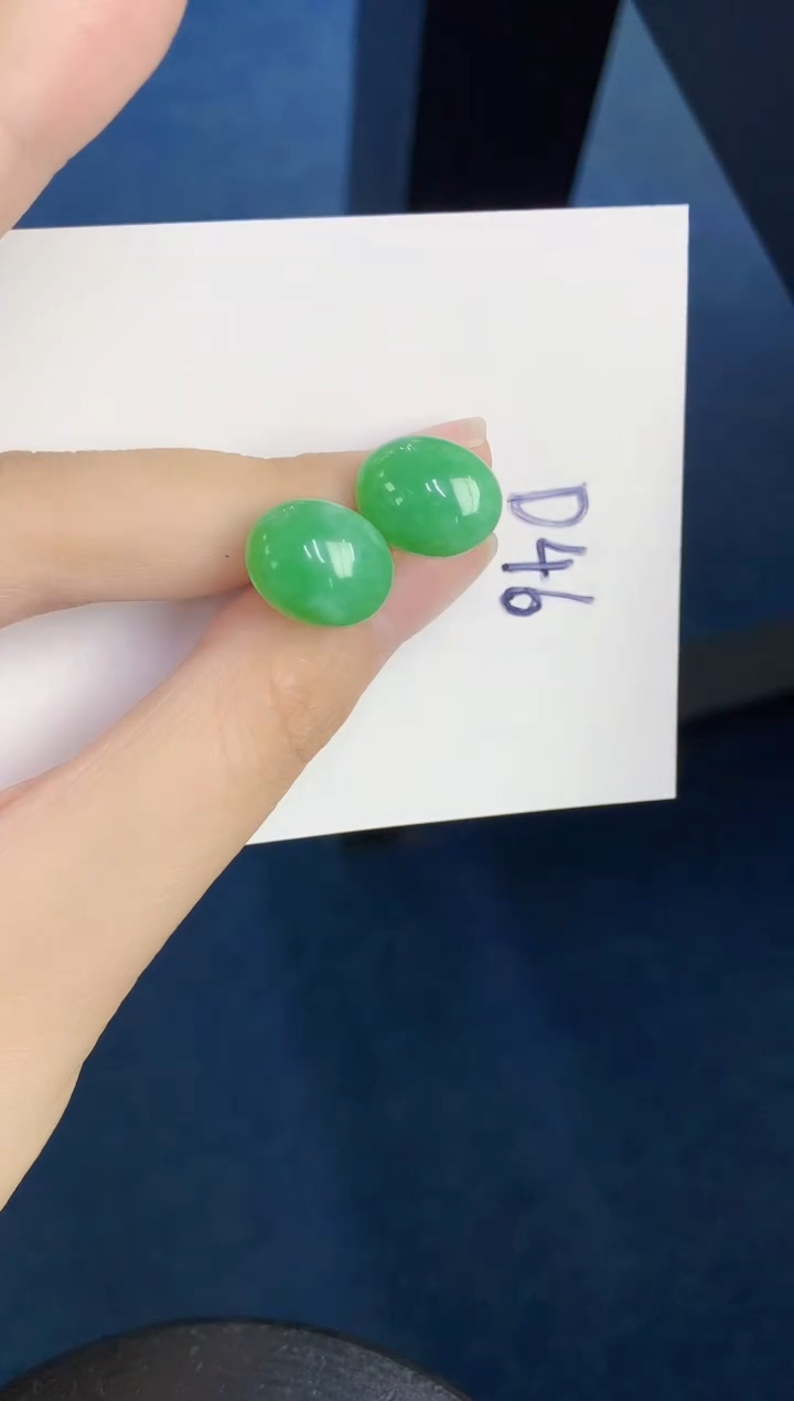 翡翠18K金镶嵌颈饰天然翡翠緬甸A貨