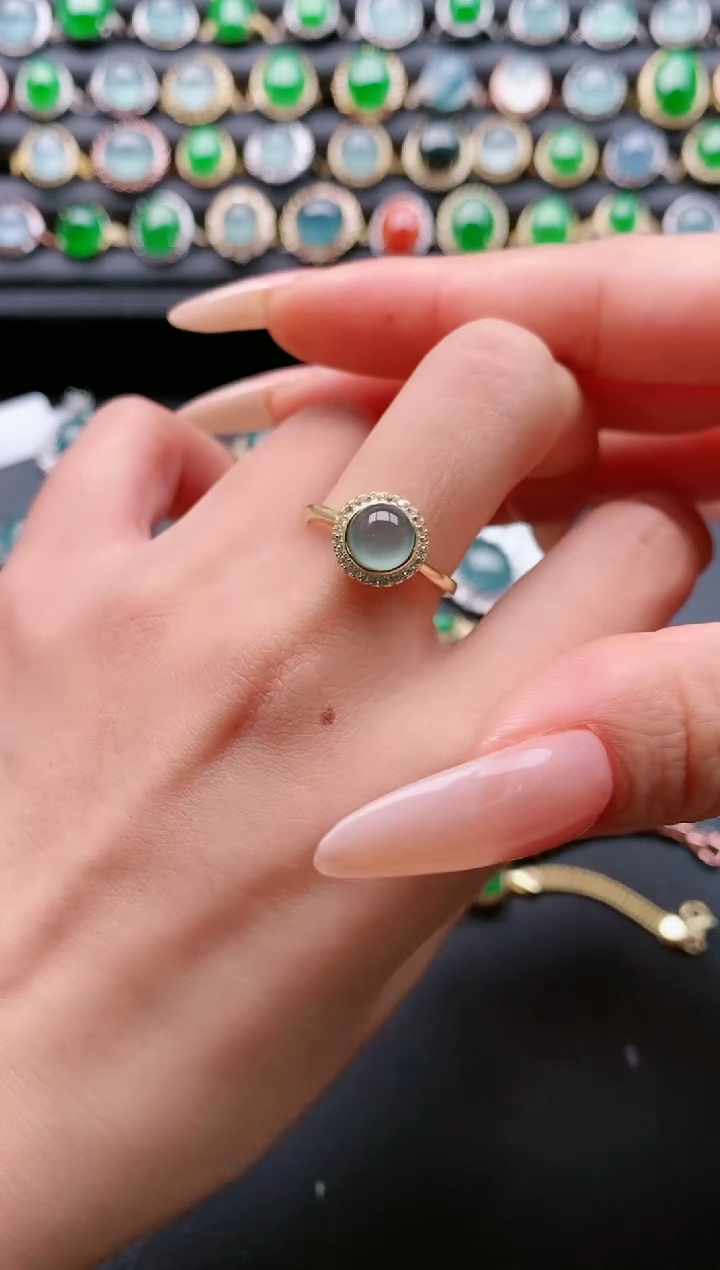 【闪购商品】翡翠戒指银S925镶嵌11111